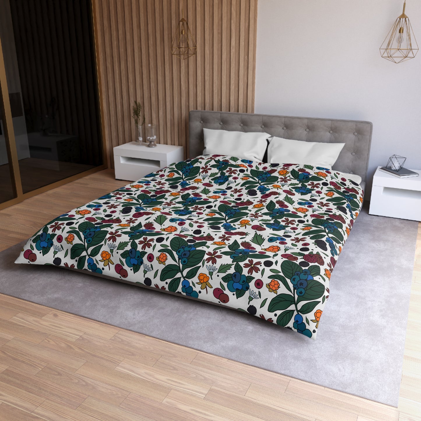 Berry picking - Microfiber Duvet Cover