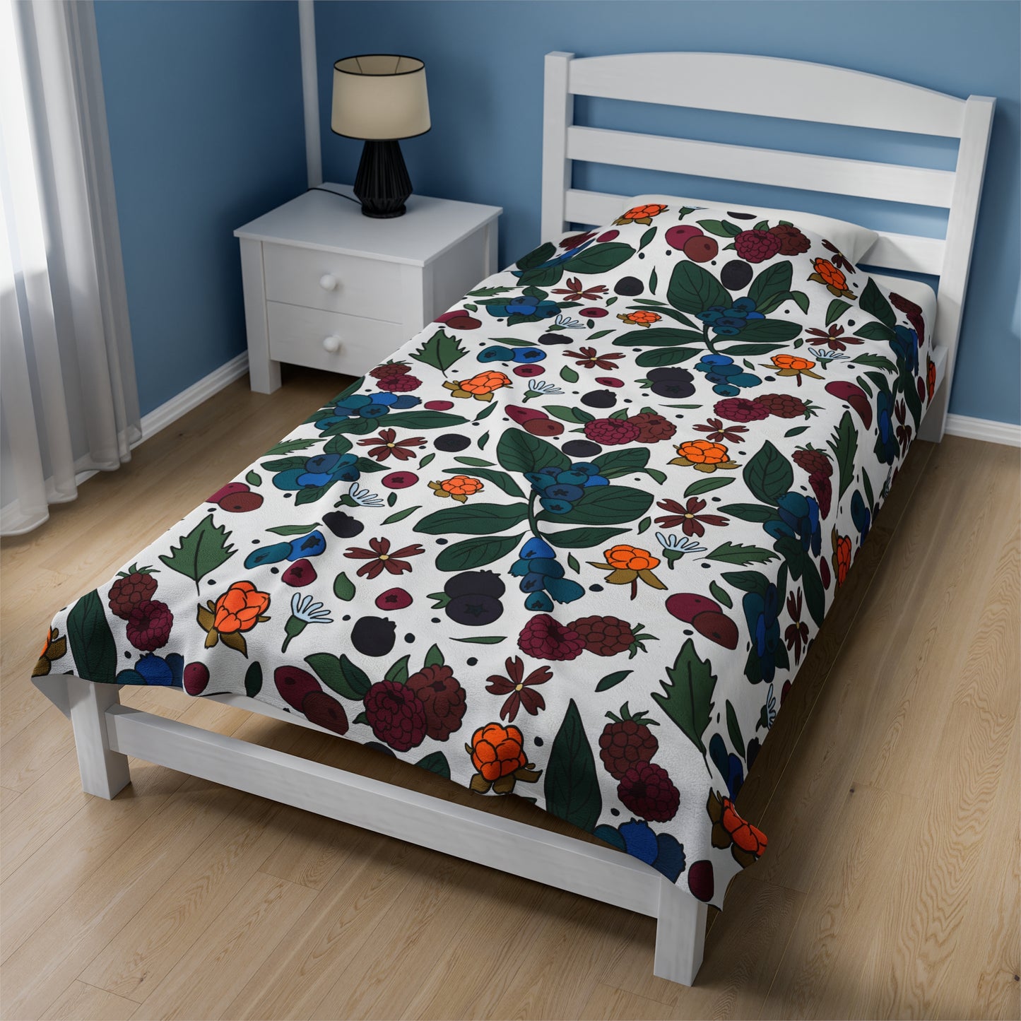 Berry picking - Velveteen Plush Blanket
