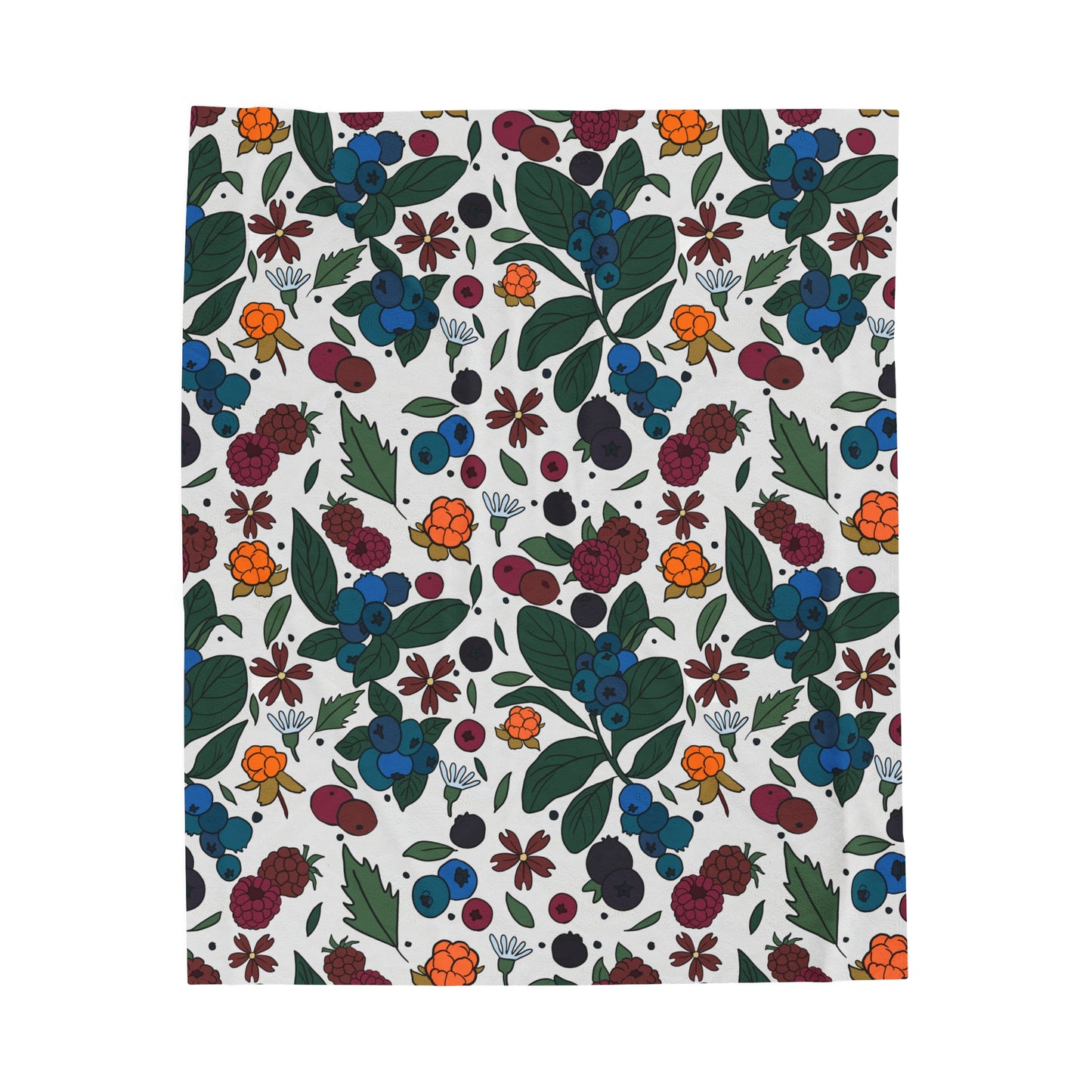 Berry picking - Velveteen Plush Blanket