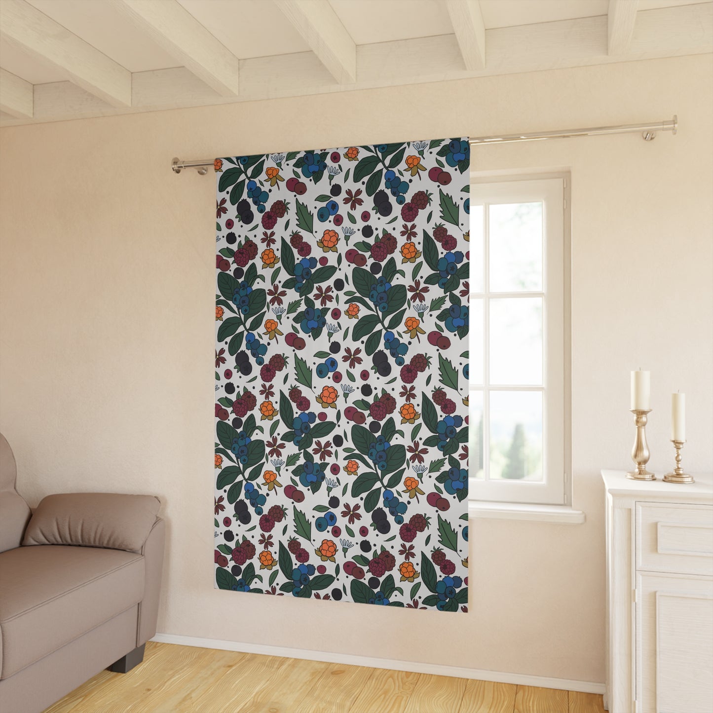 Berrypicking blackout Window Curtain - One-Piece