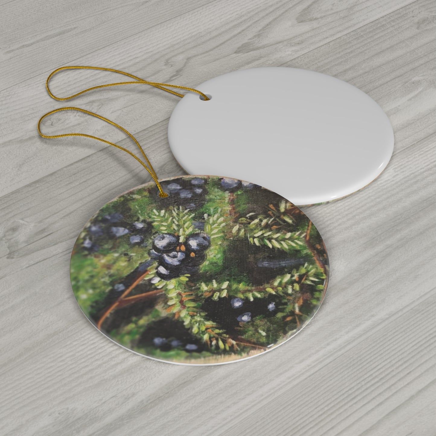 Blackberry Ceramic Ornament - Holiday Decor
