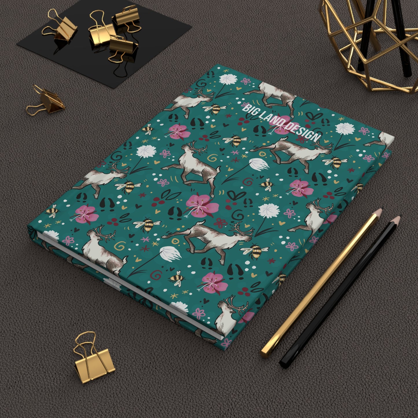 Arctic Cotton Caribou - Hardcover Journal