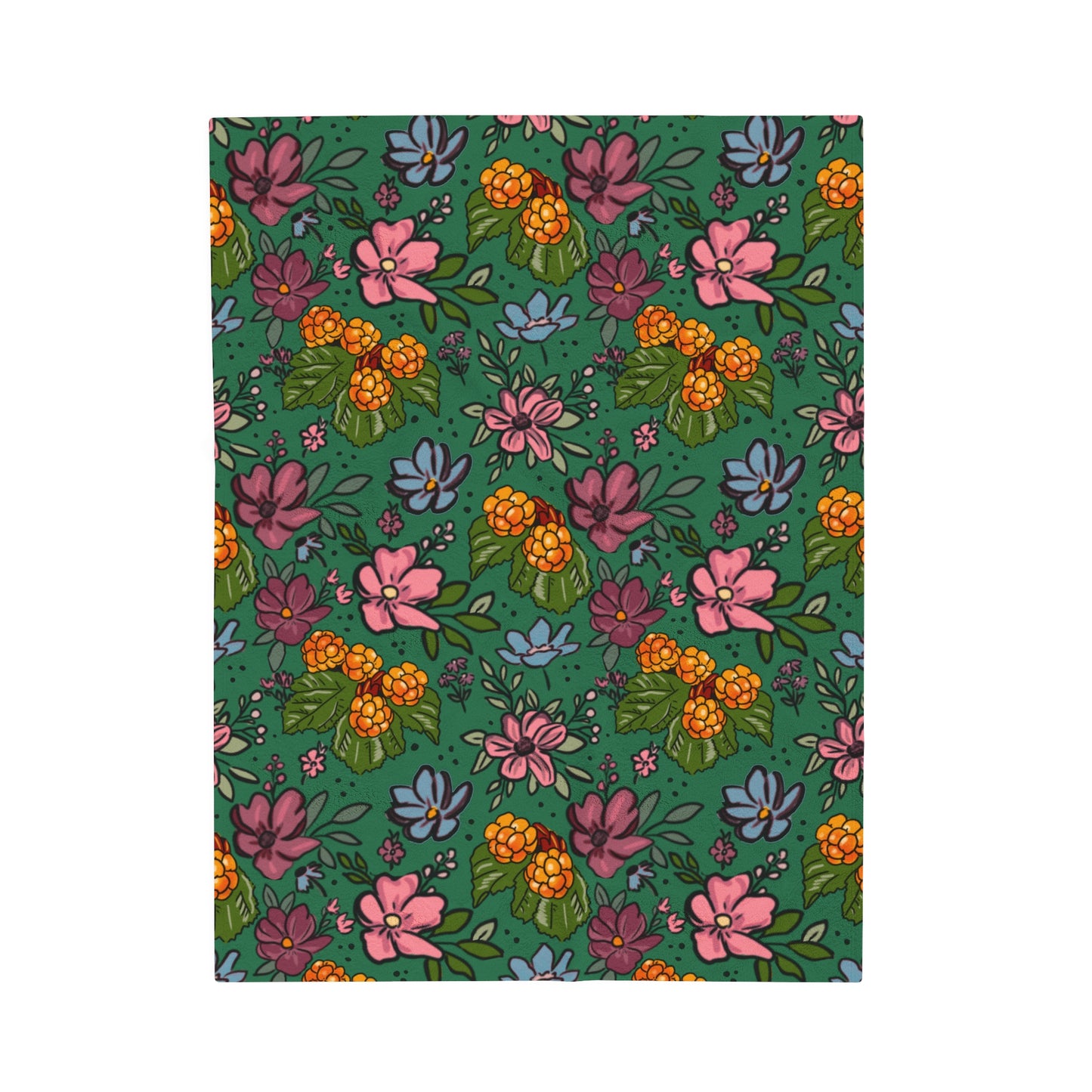 Bakeapple bloom - Velveteen Plush Blanket
