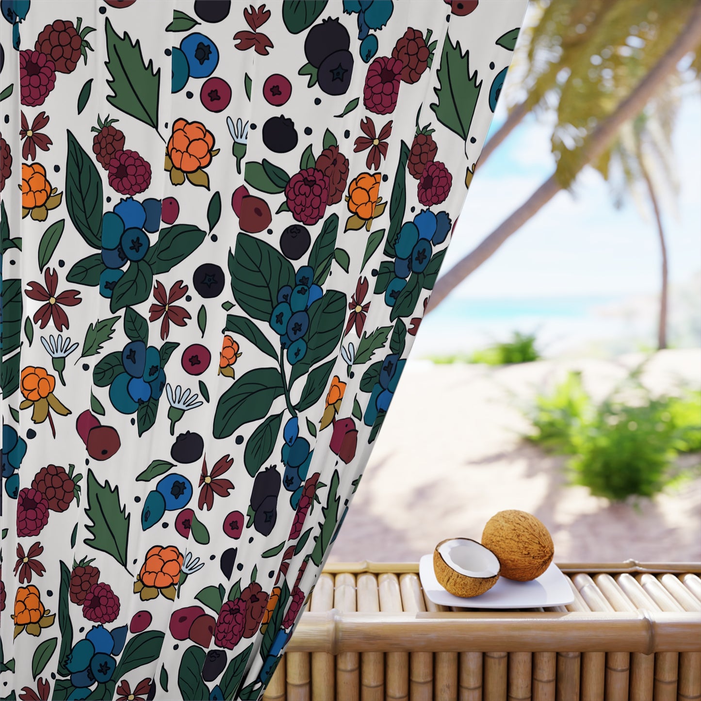 Berrypicking blackout Window Curtain - One-Piece