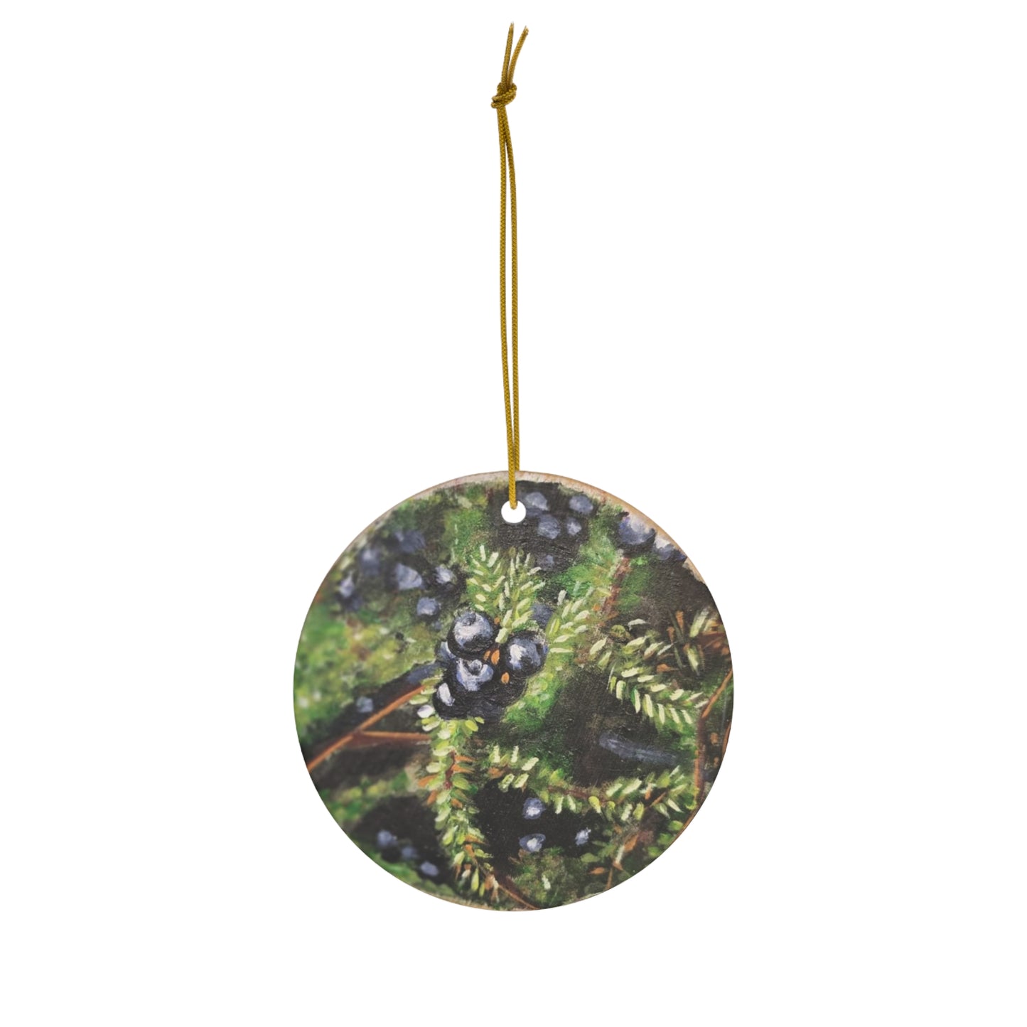 Blackberry Ceramic Ornament - Holiday Decor