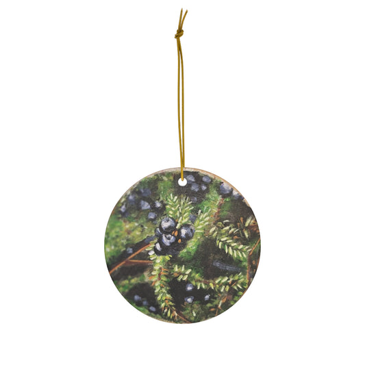 Blackberry Ceramic Ornament - Holiday Decor
