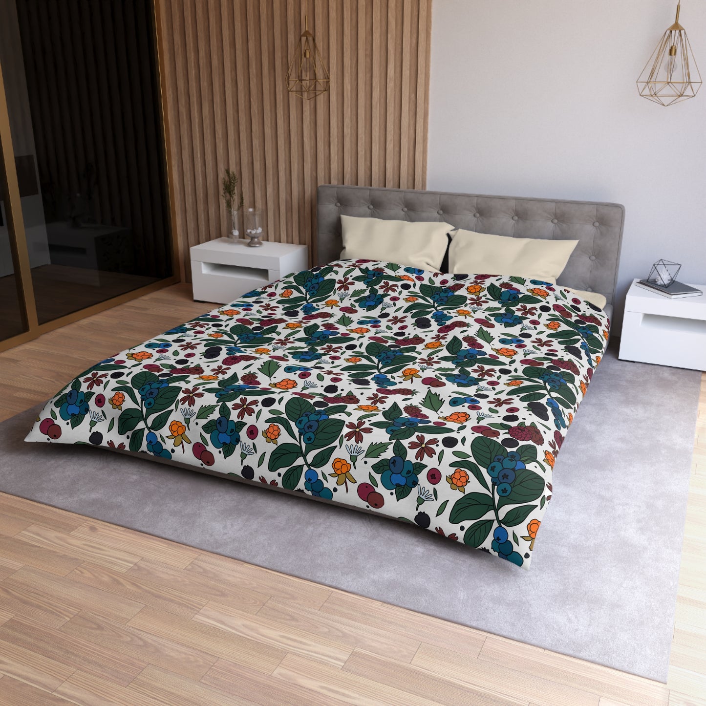 Berry picking - Microfiber Duvet Cover