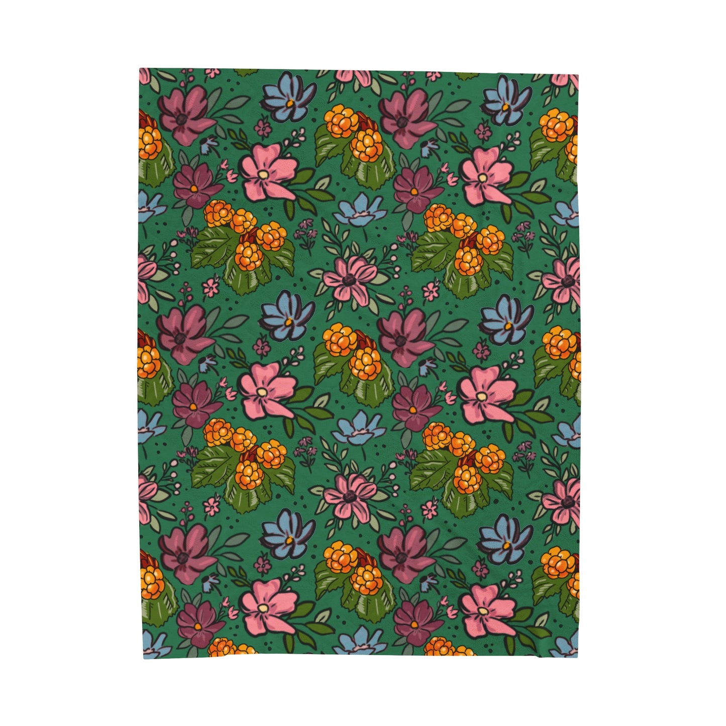 Bakeapple bloom - Velveteen Plush Blanket