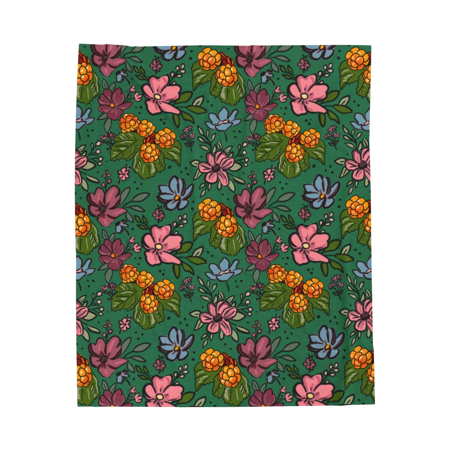 Bakeapple bloom - Velveteen Plush Blanket