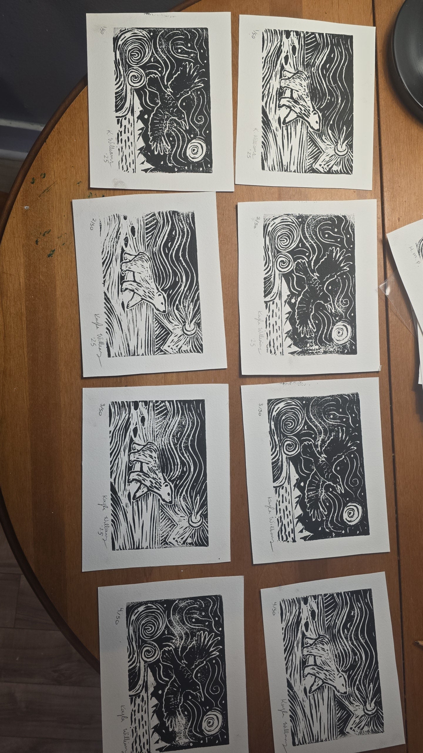 Raven Linocut Prints - Limited Edition