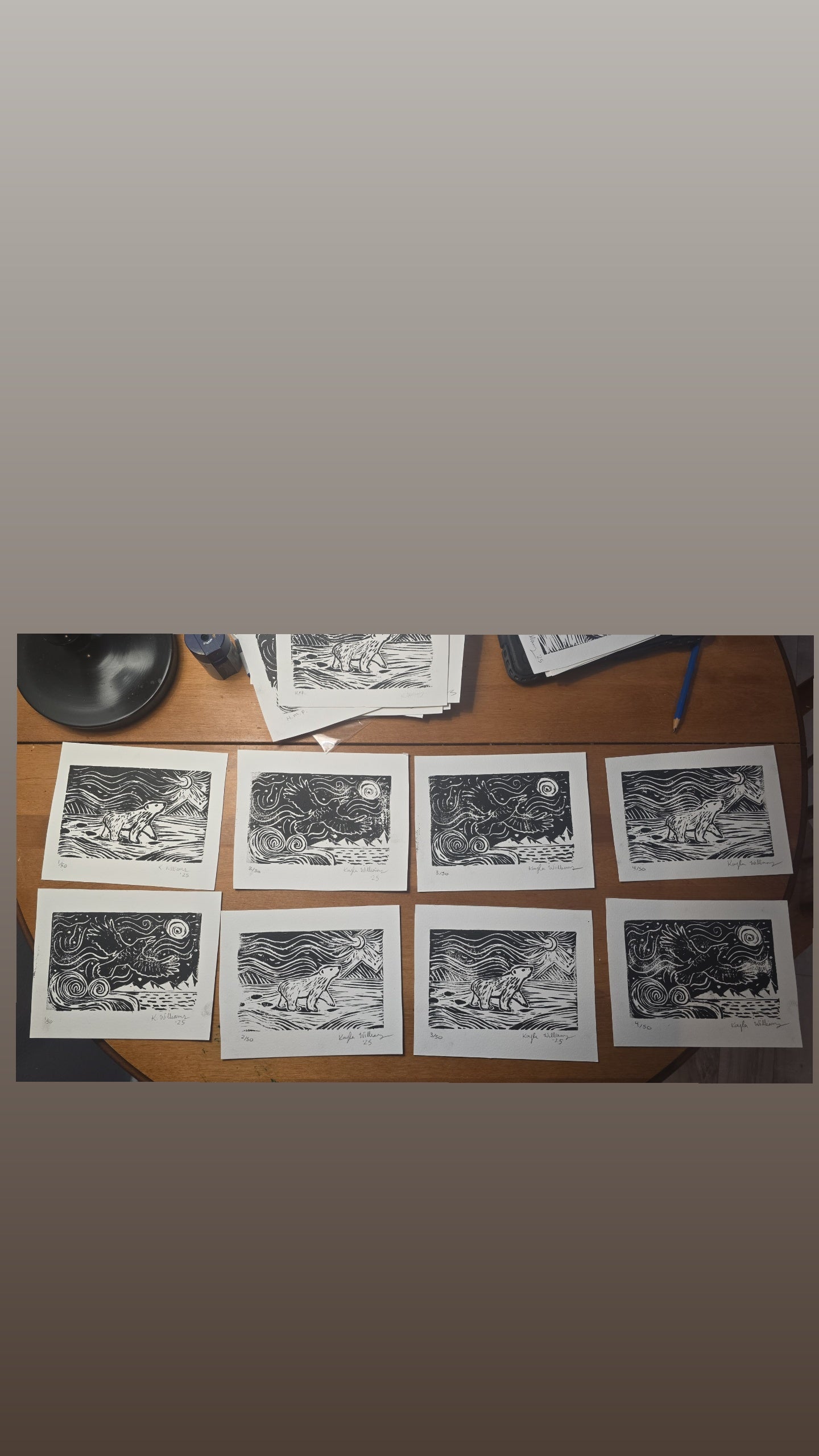 Raven Linocut Prints - Limited Edition
