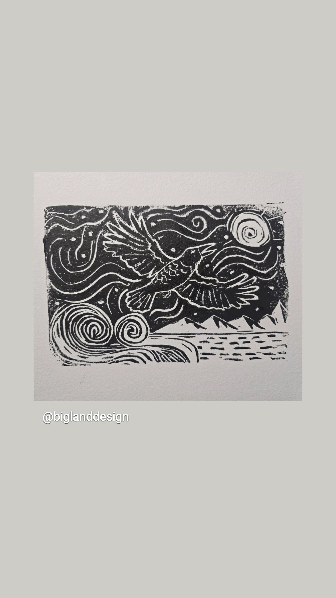 Raven Linocut Prints - Limited Edition