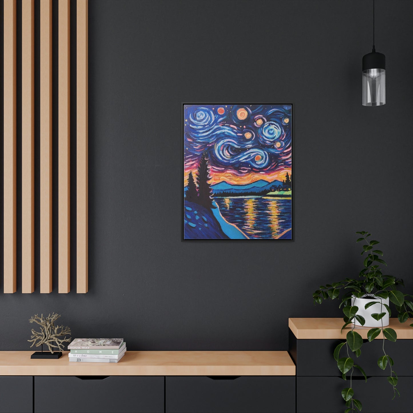 Starry Labrador Night - Gallery Canvas Wraps