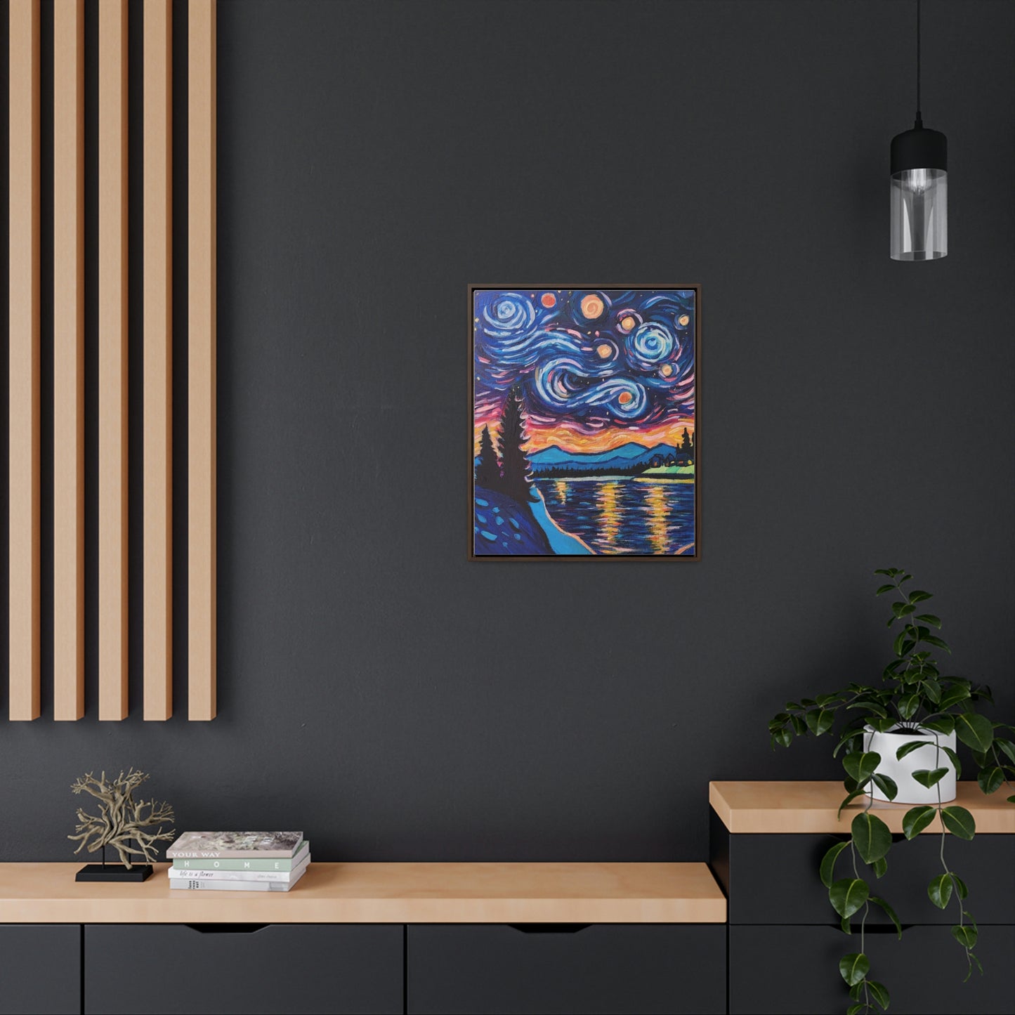 Starry Labrador Night - Gallery Canvas Wraps