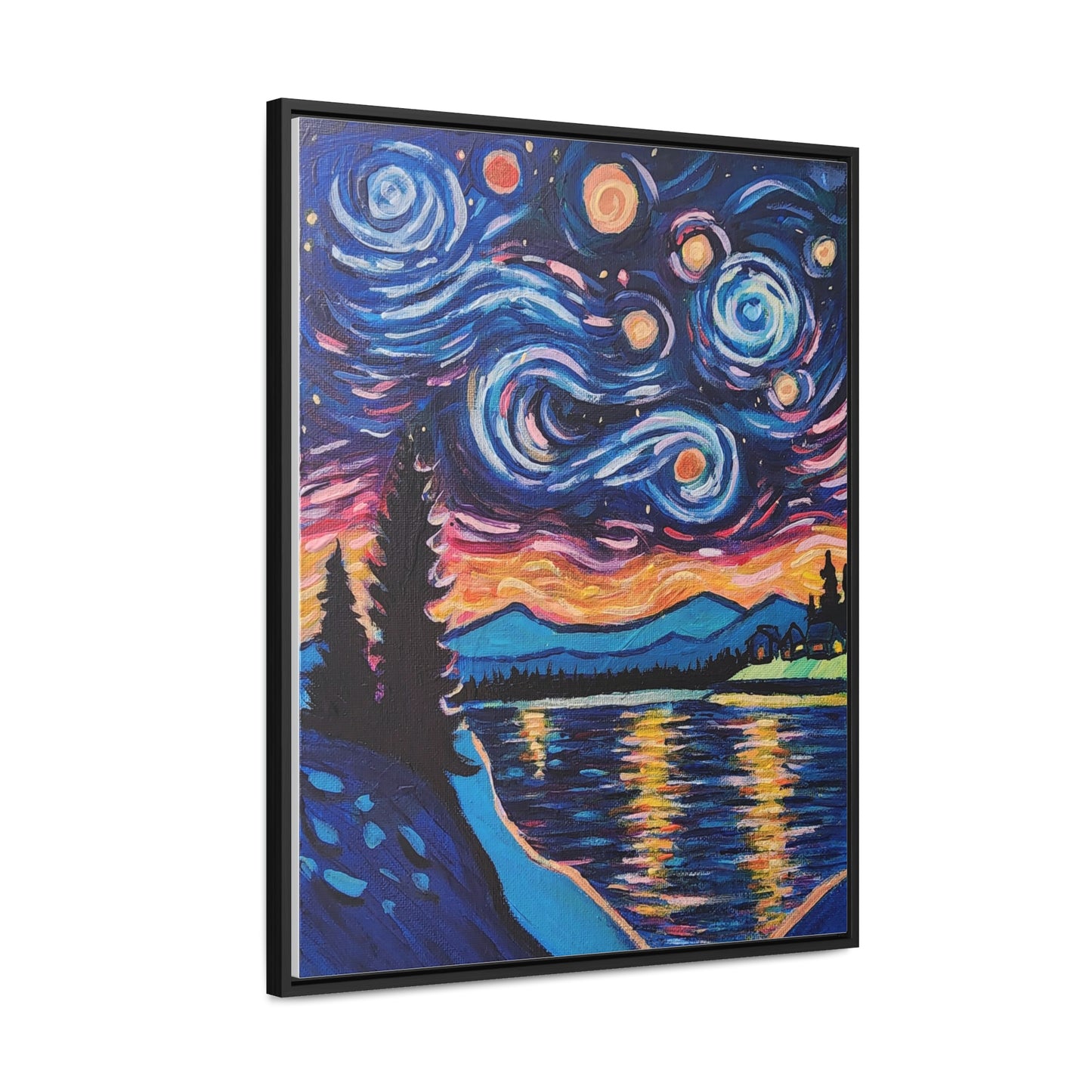 Starry Labrador Night - Gallery Canvas Wraps