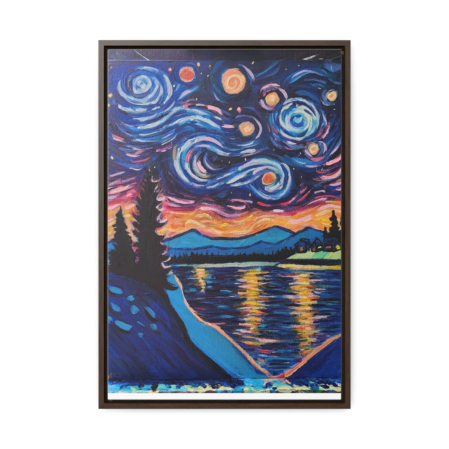 Starry Labrador Night - Gallery Canvas Wraps