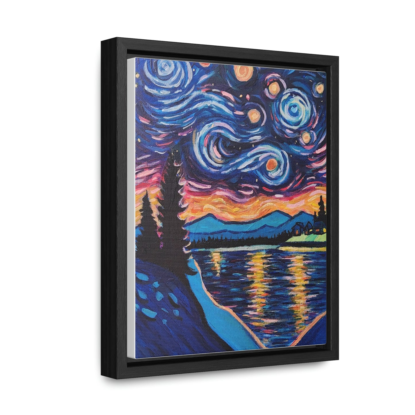 Starry Labrador Night - Gallery Canvas Wraps