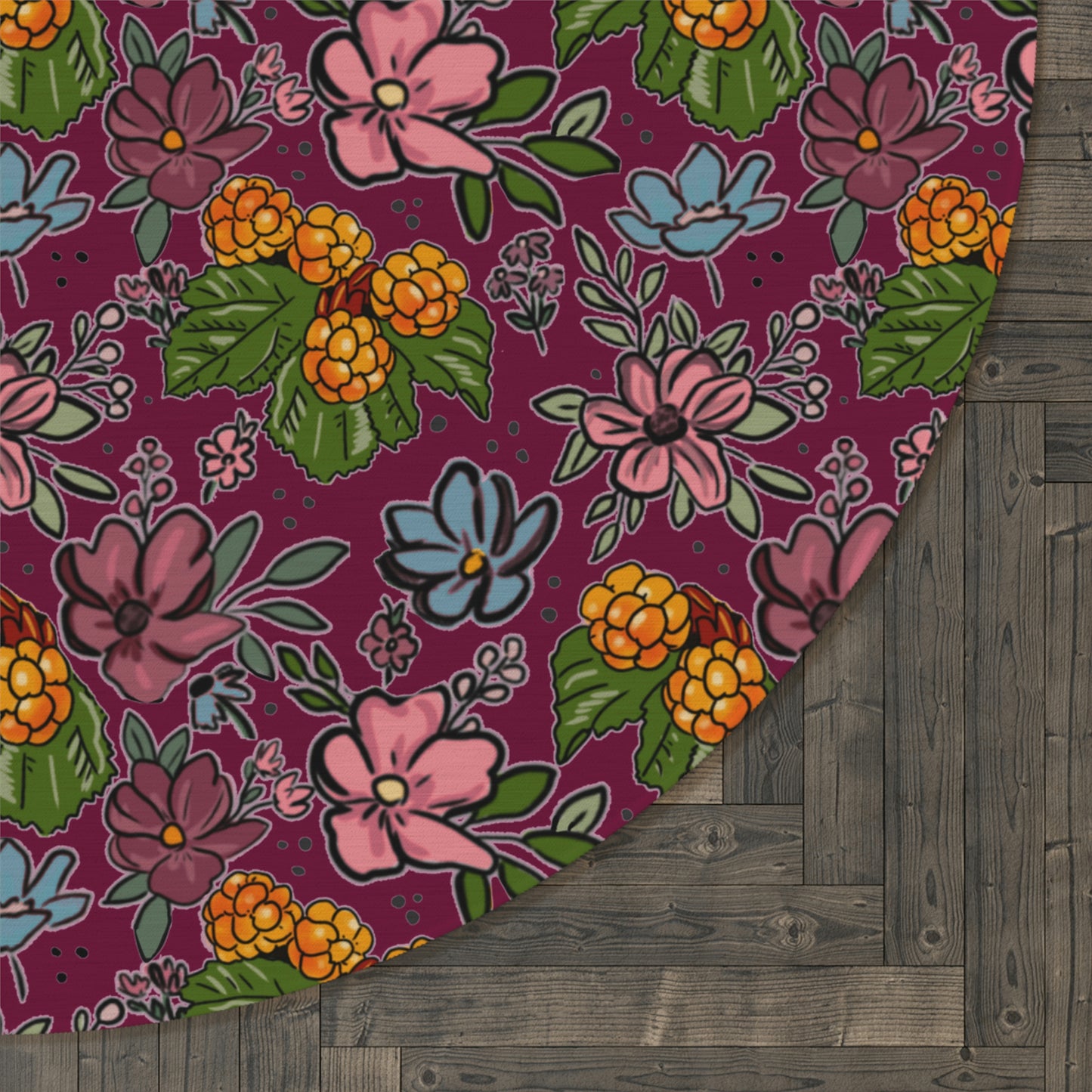 Bakeapple Bloom - Round Rug