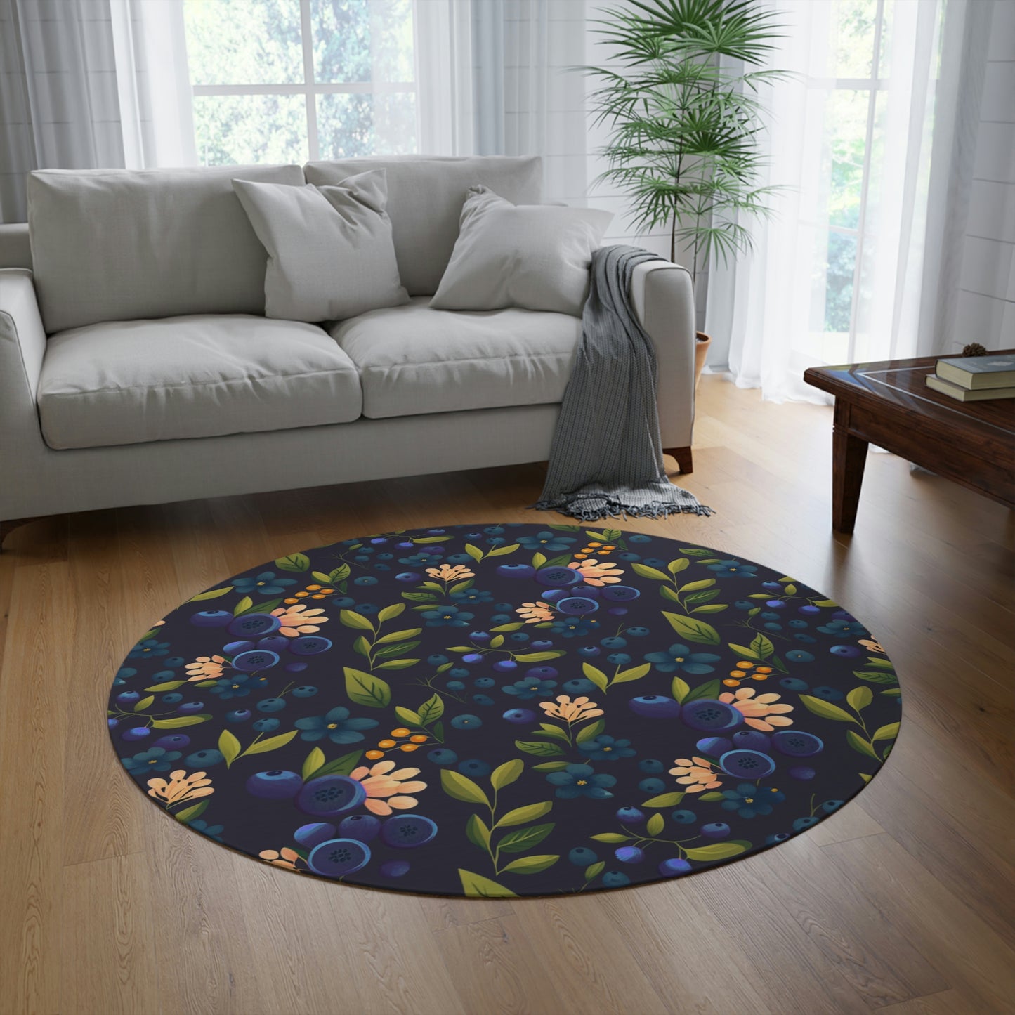 Blueberry dream - Round Rug