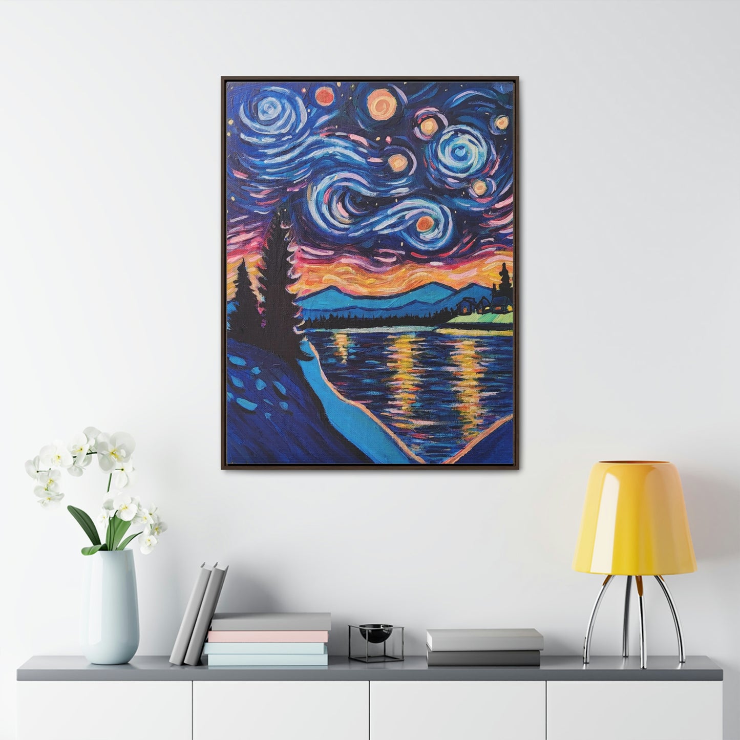 Starry Labrador Night - Gallery Canvas Wraps