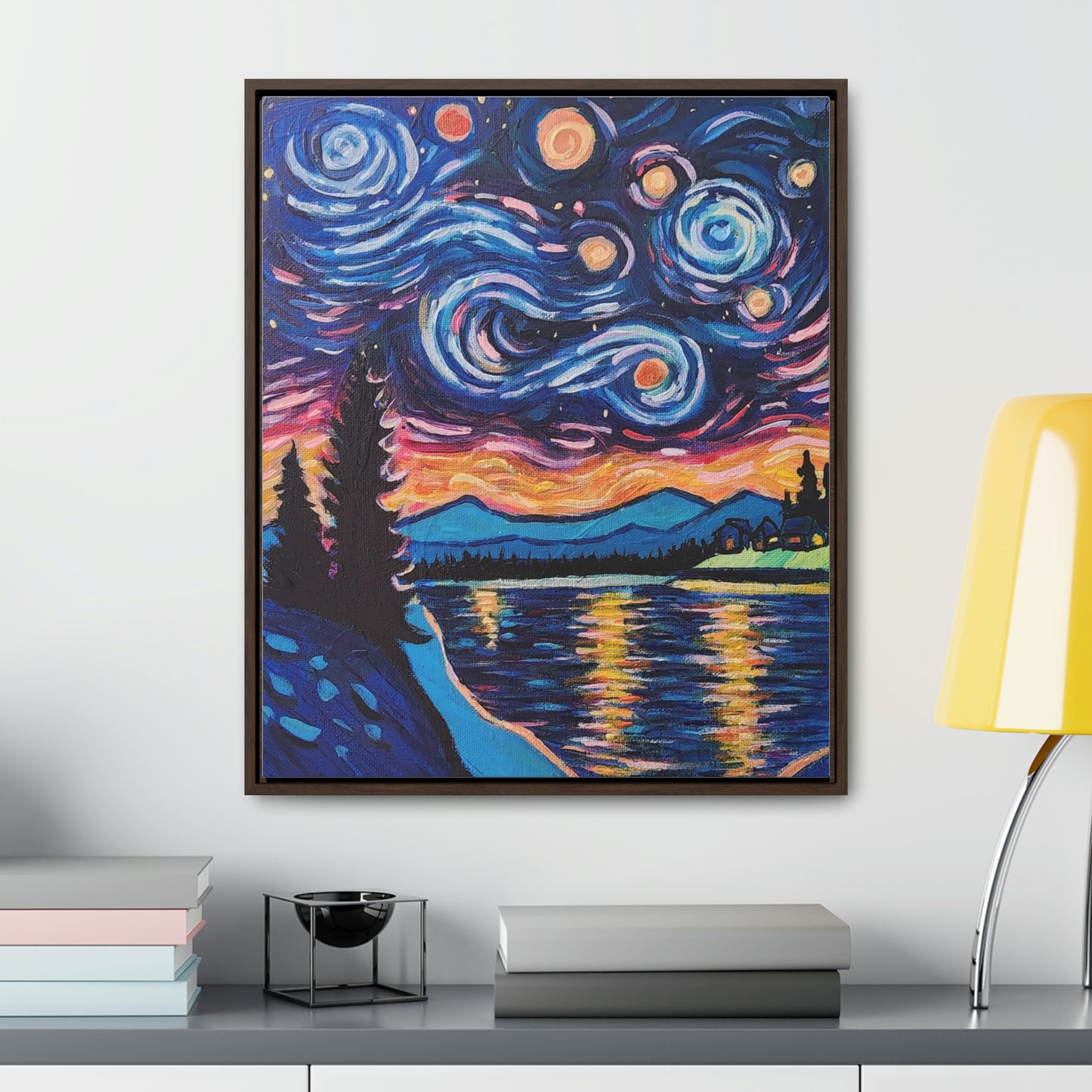 Starry Labrador Night - Gallery Canvas Wraps
