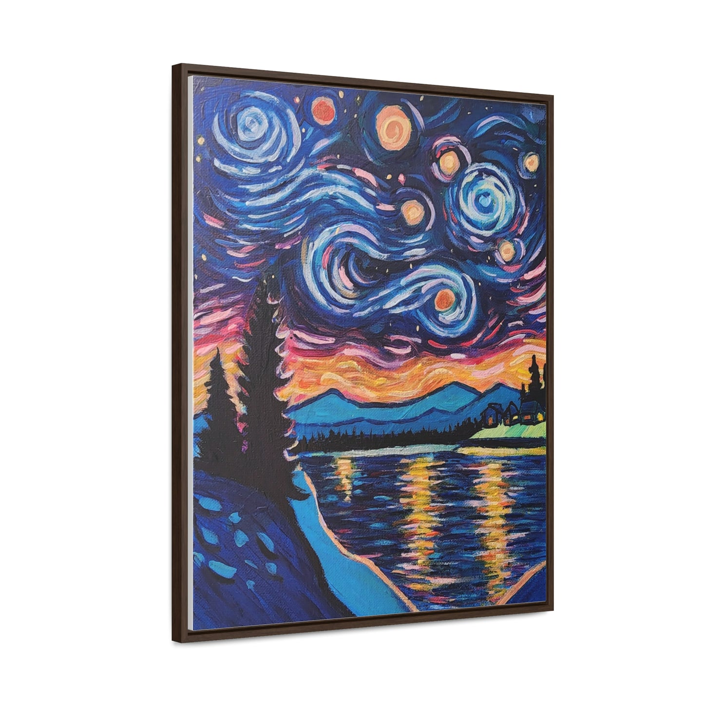 Starry Labrador Night - Gallery Canvas Wraps