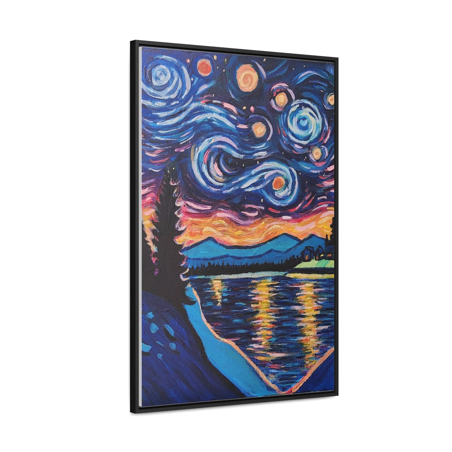 Starry Labrador Night - Gallery Canvas Wraps