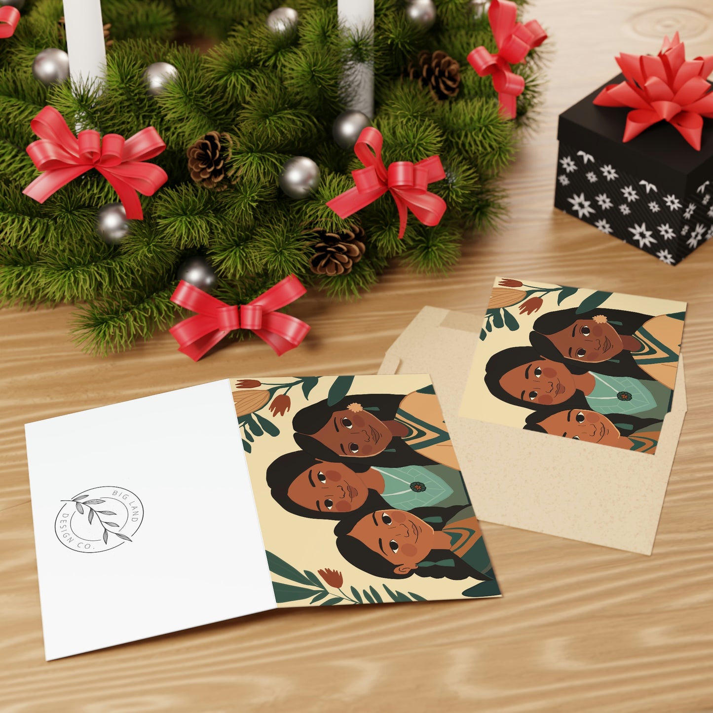 Three sisters - Greeting Cards (1 or 10-pcs)