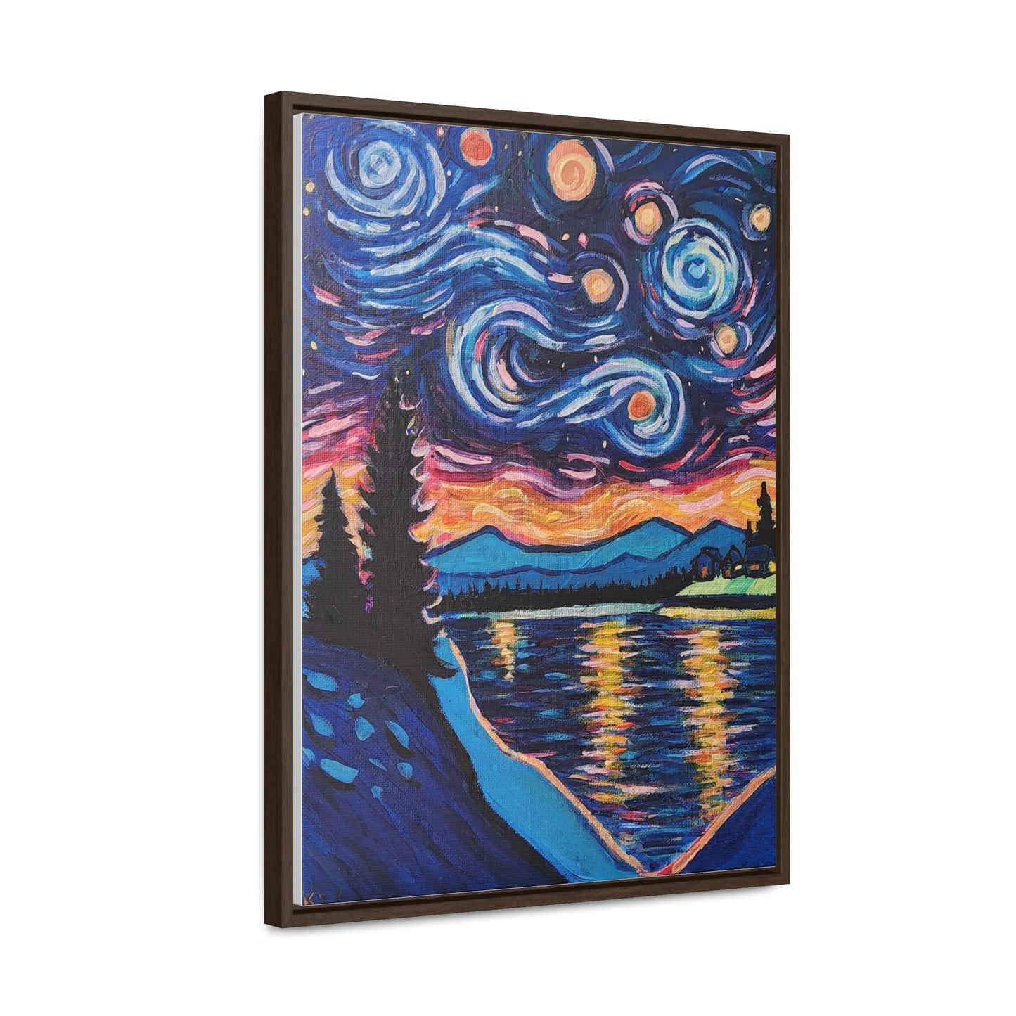 Starry Labrador Night - Gallery Canvas Wraps
