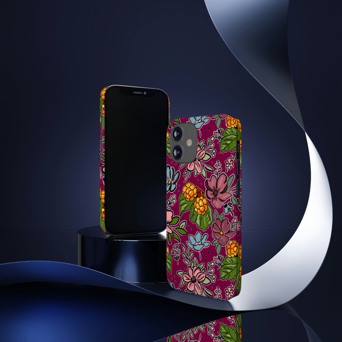 Bakeapple bloom, plum - Slim Phone Cases, Case-Mate