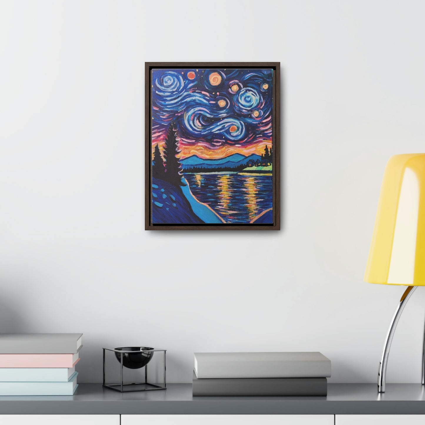 Starry Labrador Night - Gallery Canvas Wraps