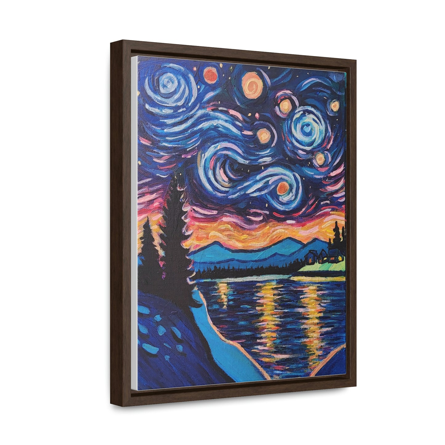 Starry Labrador Night - Gallery Canvas Wraps