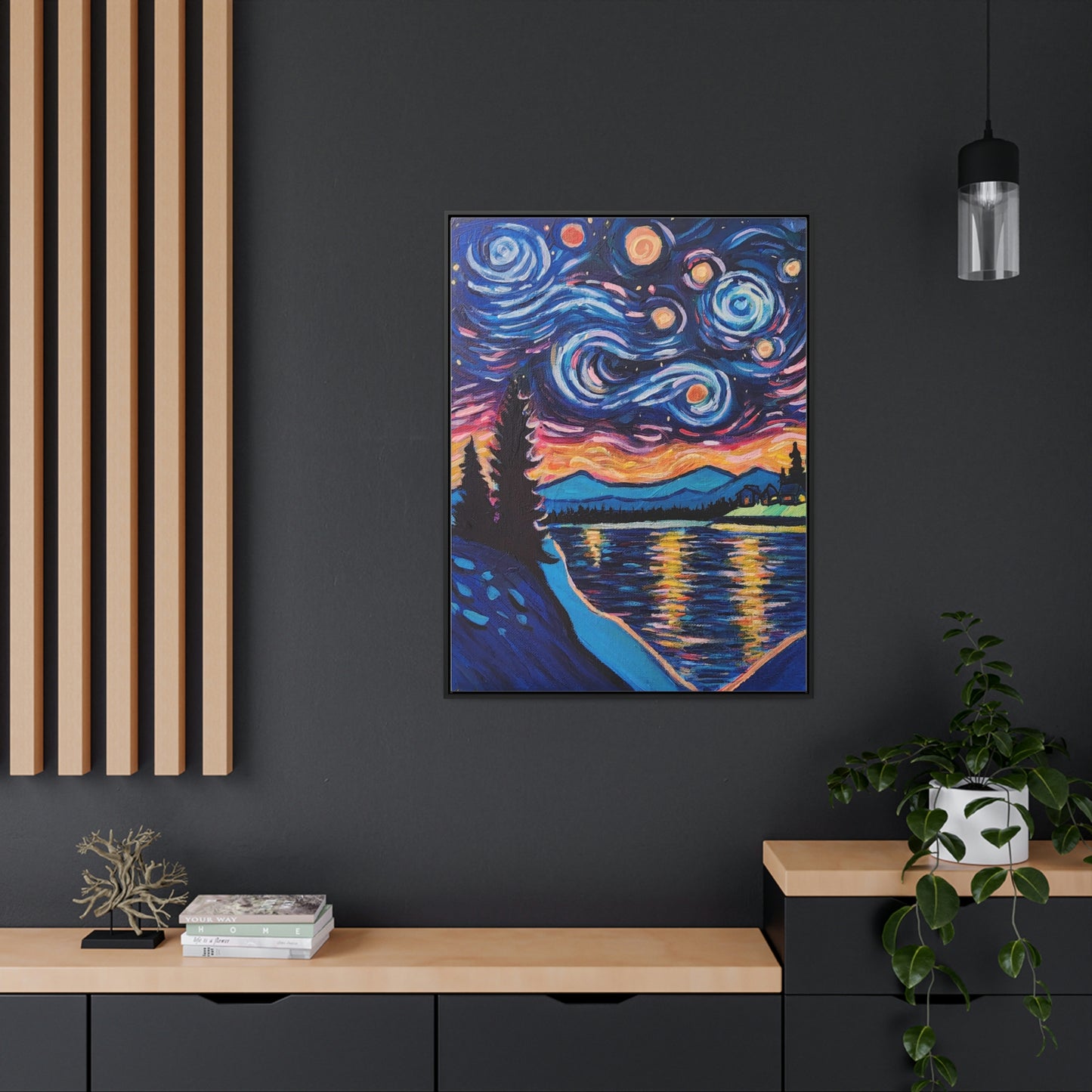 Starry Labrador Night - Gallery Canvas Wraps