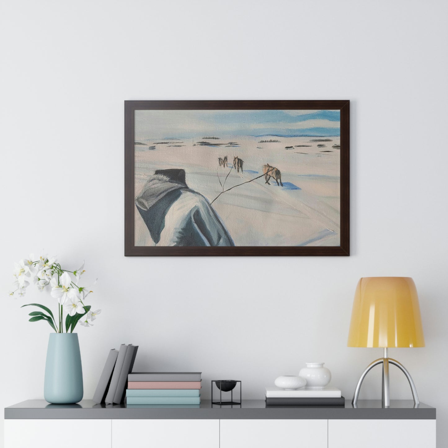 Dog team - Framed Horizontal Poster