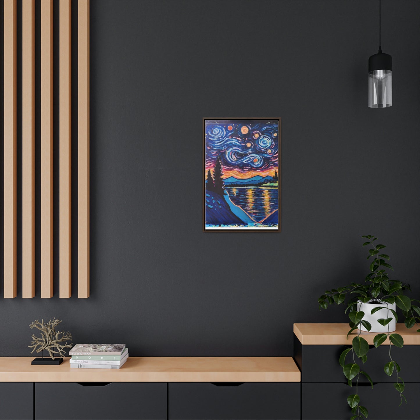 Starry Labrador Night - Gallery Canvas Wraps