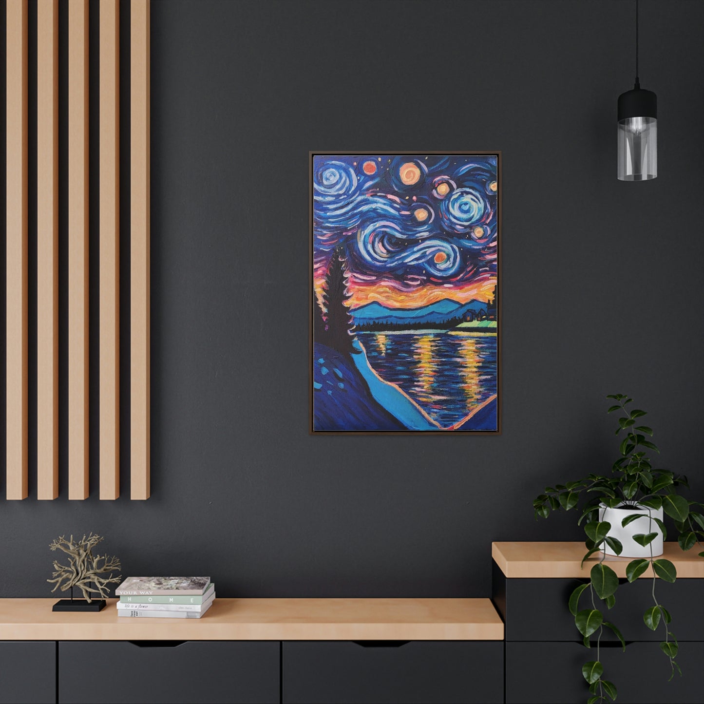 Starry Labrador Night - Gallery Canvas Wraps
