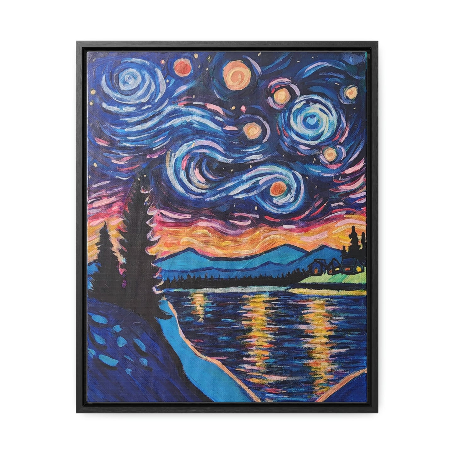 Starry Labrador Night - Gallery Canvas Wraps