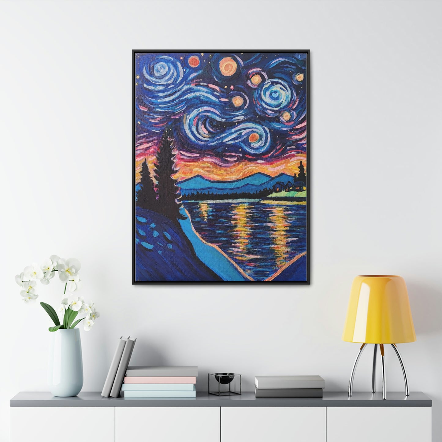 Starry Labrador Night - Gallery Canvas Wraps
