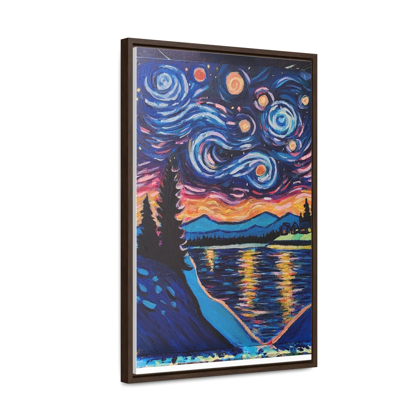 Starry Labrador Night - Gallery Canvas Wraps