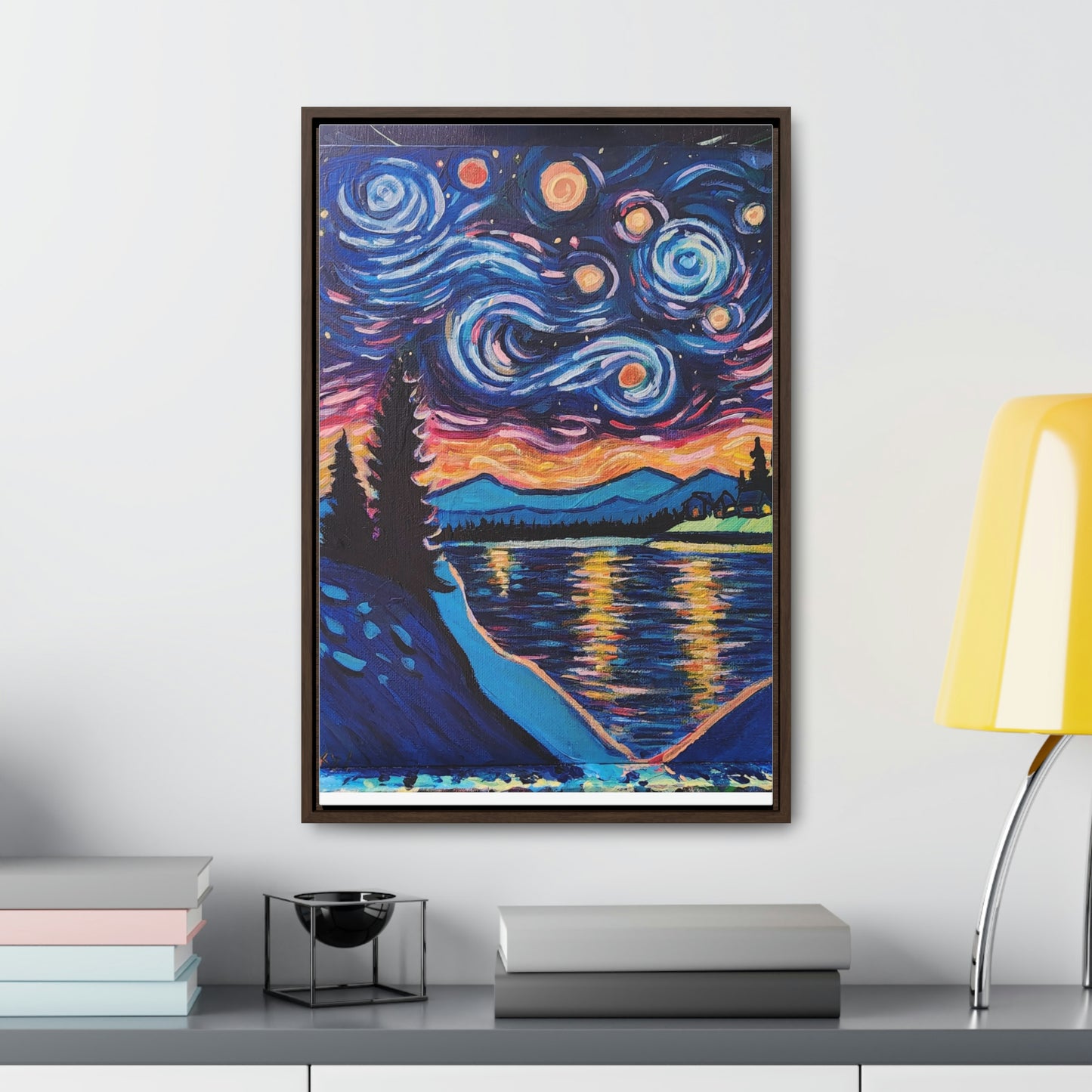 Starry Labrador Night - Gallery Canvas Wraps