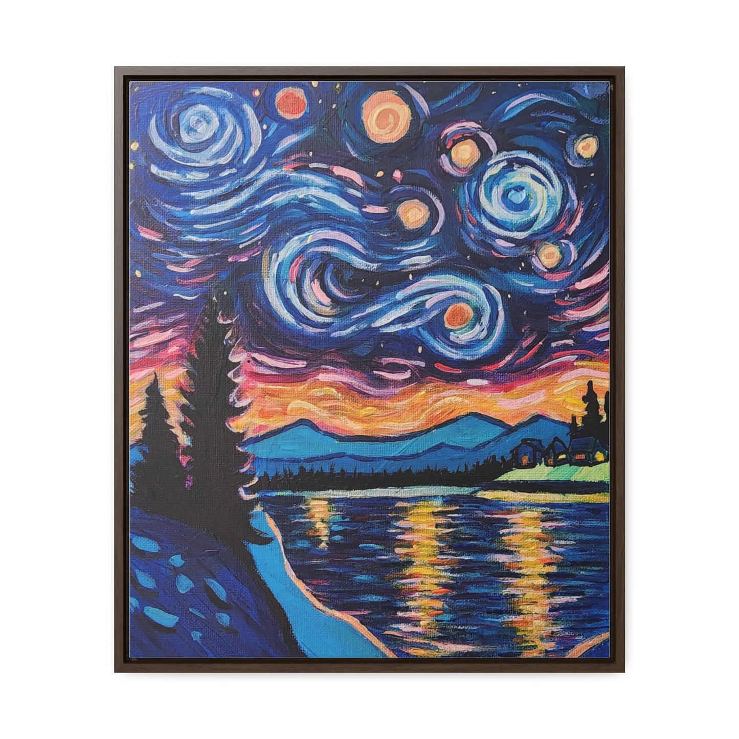 Starry Labrador Night - Gallery Canvas Wraps