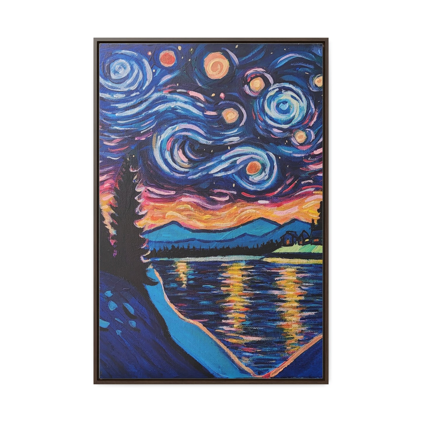 Starry Labrador Night - Gallery Canvas Wraps