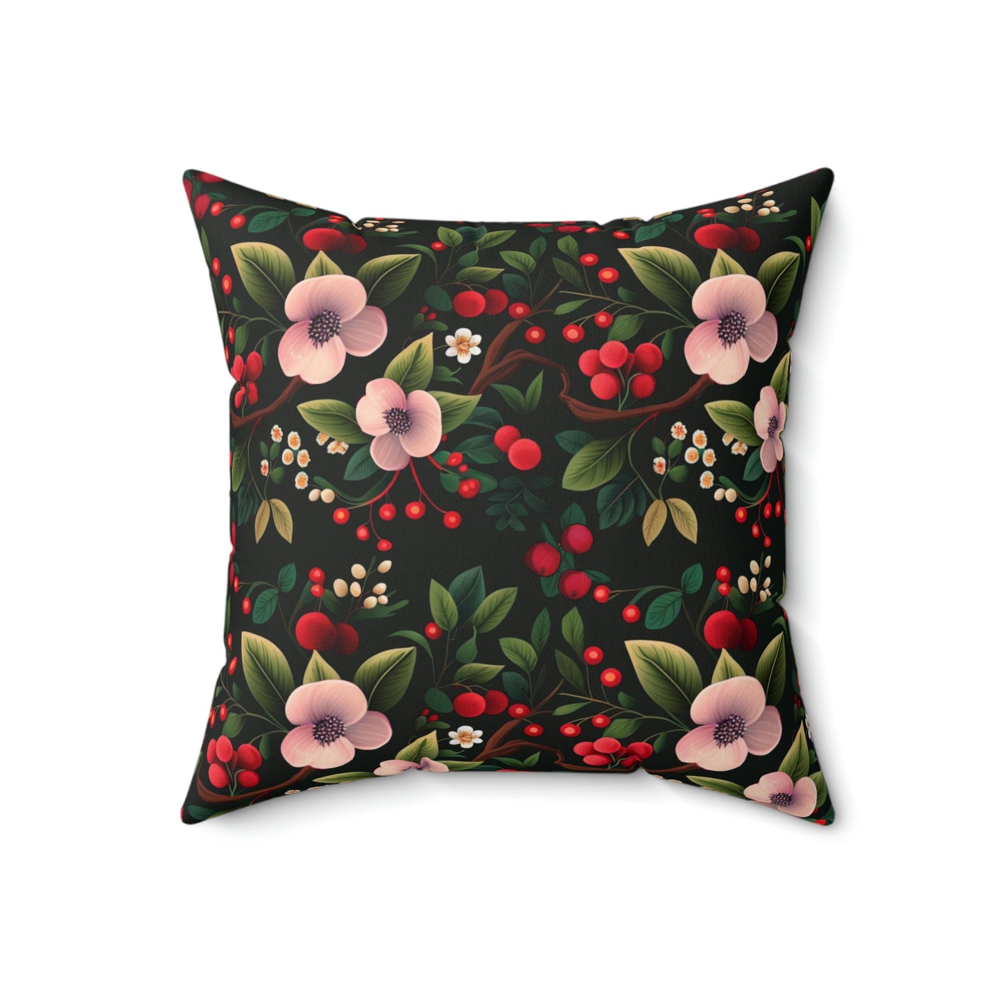 Redberry Bliss - Spun Polyester Square Pillow