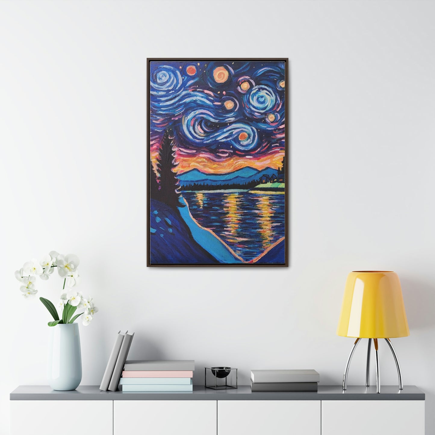 Starry Labrador Night - Gallery Canvas Wraps