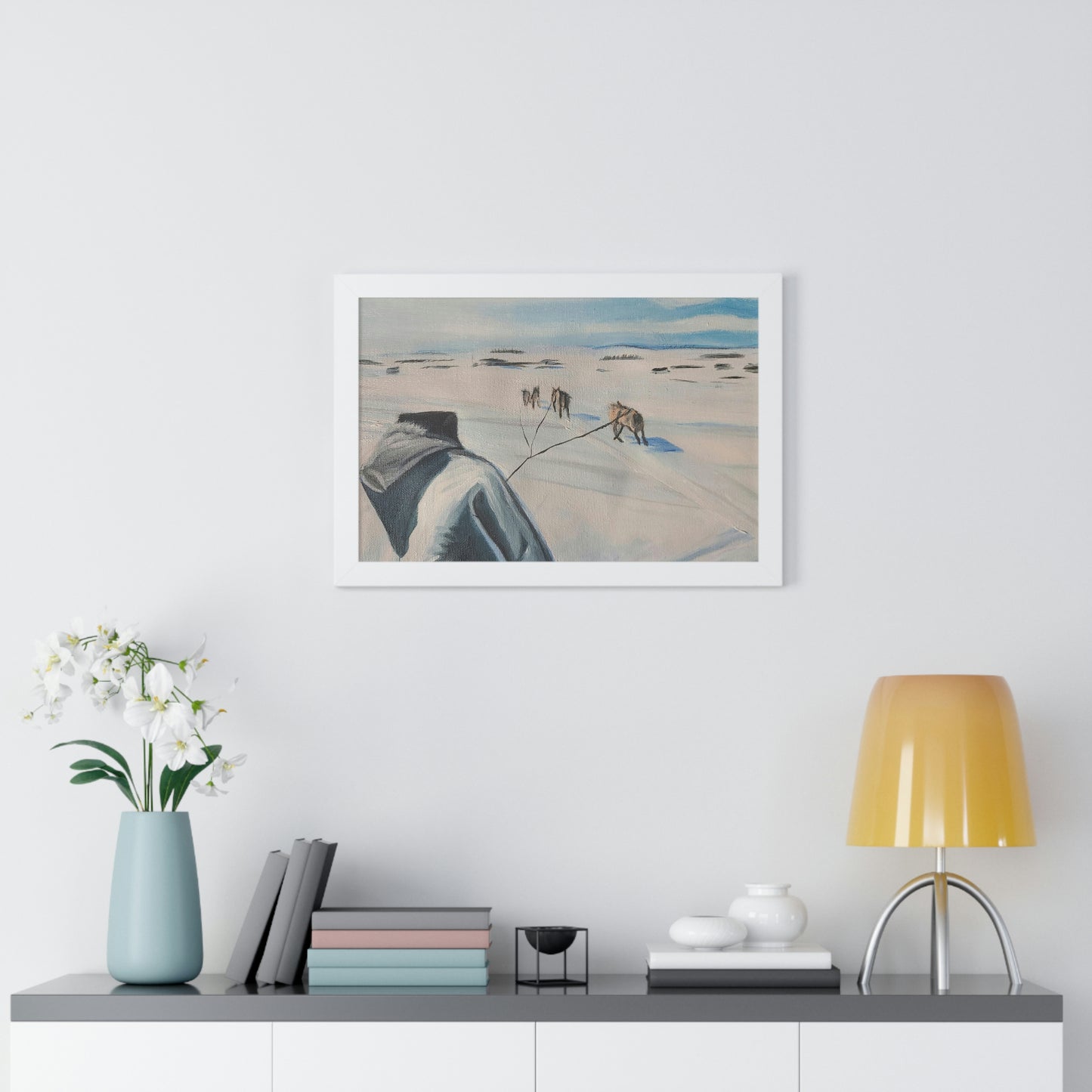 Dog team - Framed Horizontal Poster