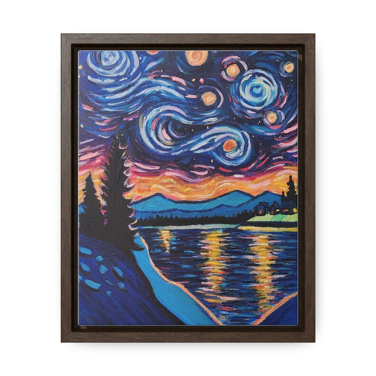 Starry Labrador Night - Gallery Canvas Wraps