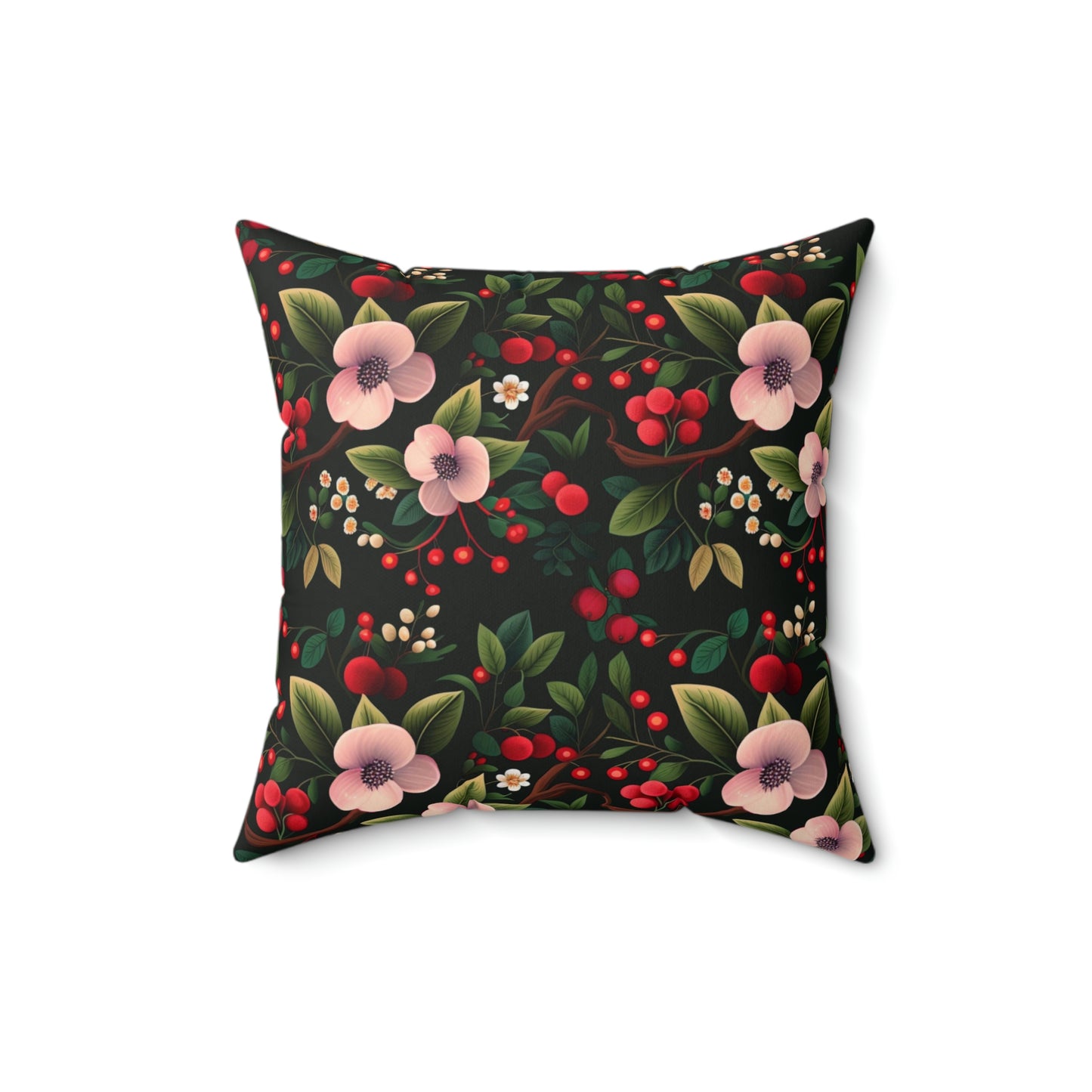 Redberry Bliss - Spun Polyester Square Pillow