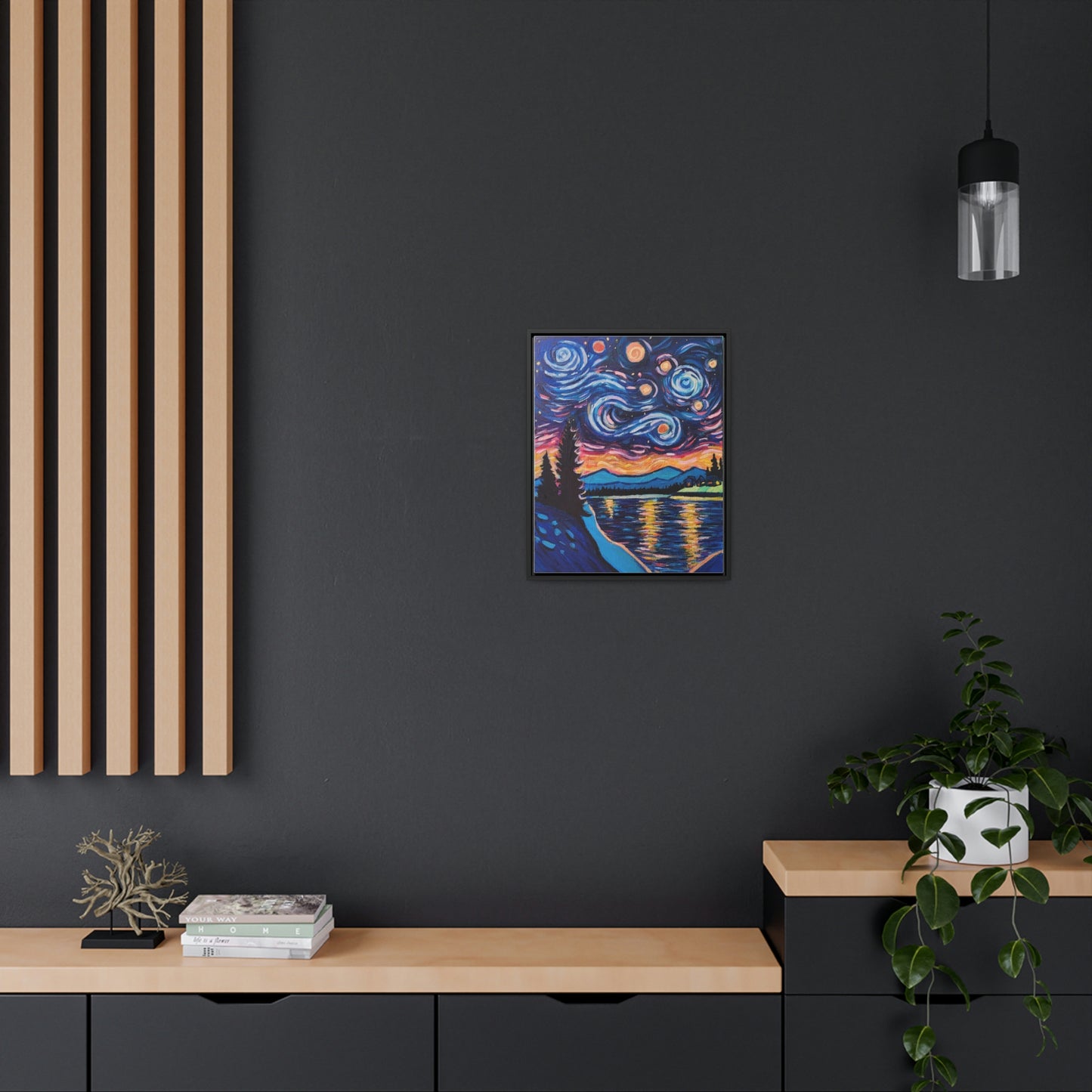 Starry Labrador Night - Gallery Canvas Wraps