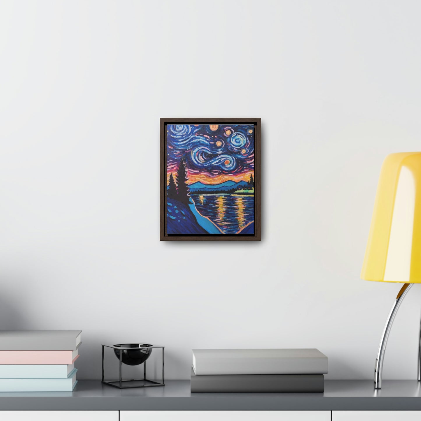Starry Labrador Night - Gallery Canvas Wraps