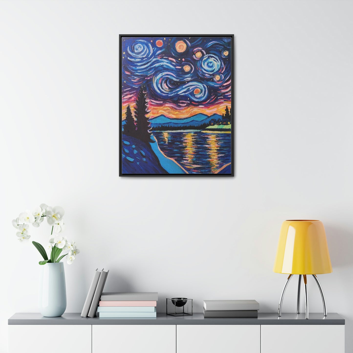Starry Labrador Night - Gallery Canvas Wraps
